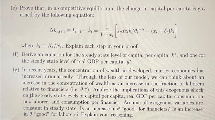 Solved 1. Consider a modified version of the Solow Growth | Chegg.com