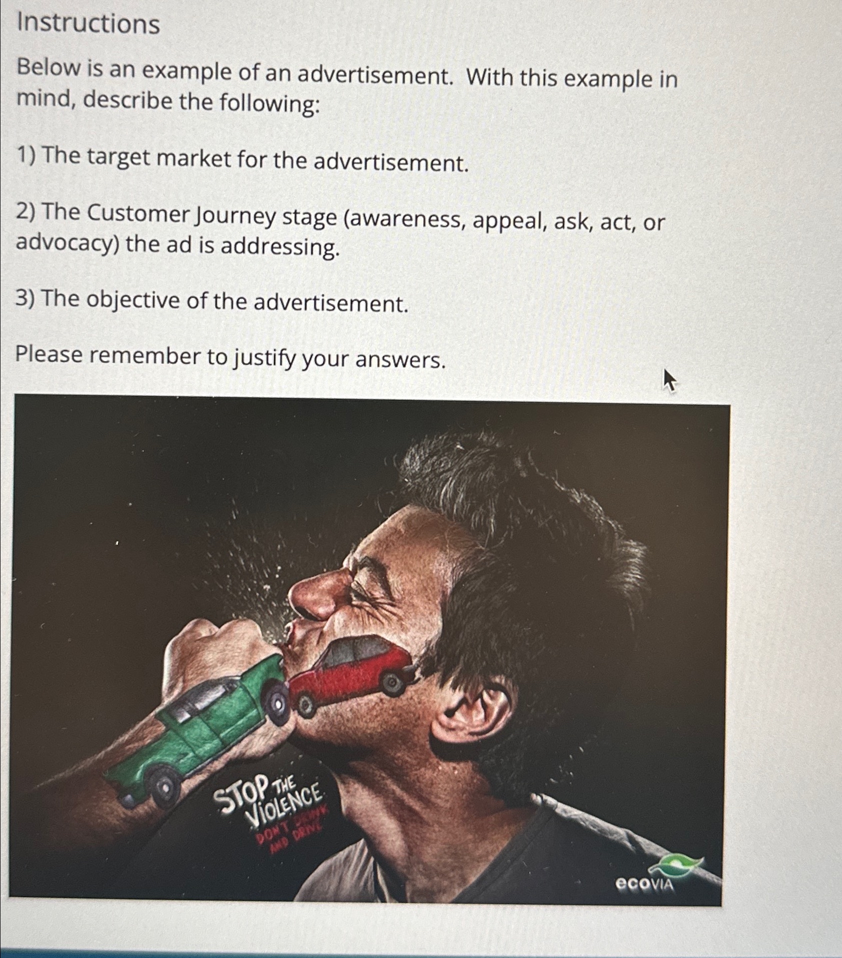 Solved InstructionsBelow is an example of an advertisement. | Chegg.com