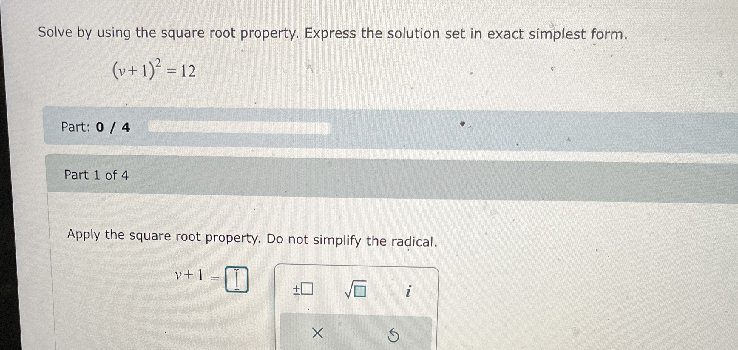 How to solve Solve by using the square root property. | Chegg.com