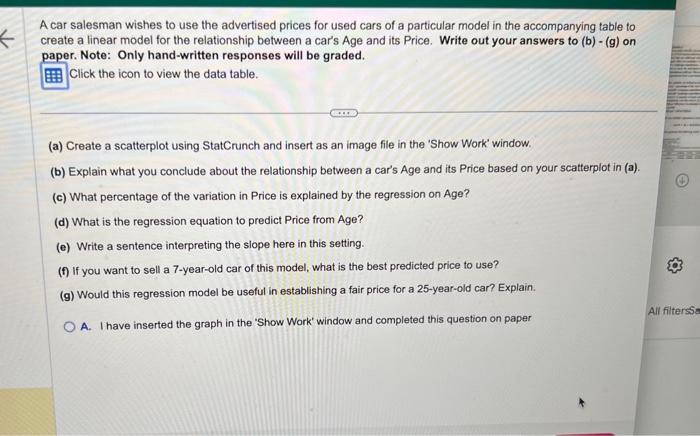 a-car-salesman-wishes-to-use-the-advertised-prices-chegg