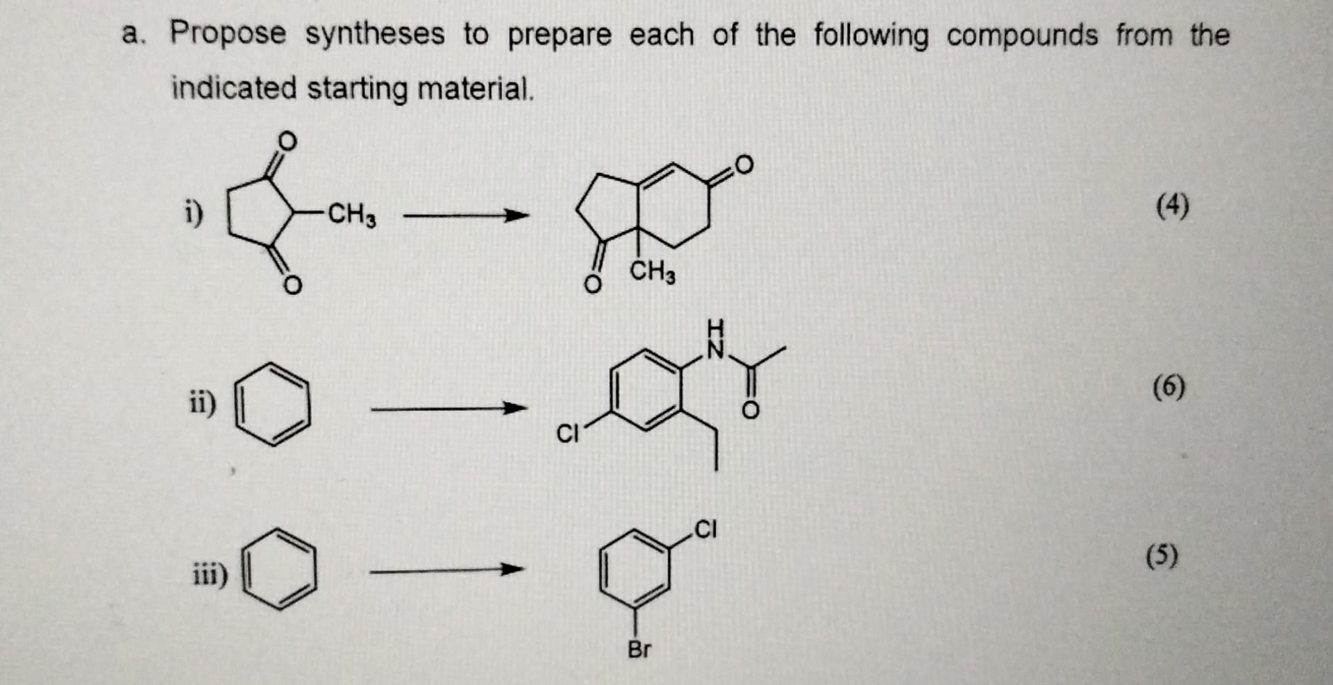 Propose Syntheses To Prepare Each Of The Following | Chegg.com