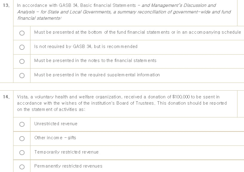 Gasb Financial Statement Example Solved 13. In accordance with GASB 34, Basic financial | Chegg.com