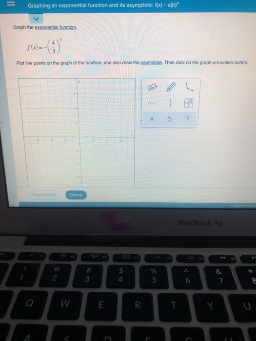 Solved Graphing an exponential function and its asymptote