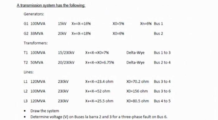 Solved - Determine voltage (V) on Buses la barra 2 and 3 for | Chegg.com