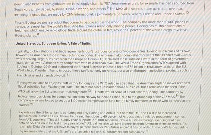 Solved Boeing Continuing Case-Part 2 This is the second part | Chegg.com