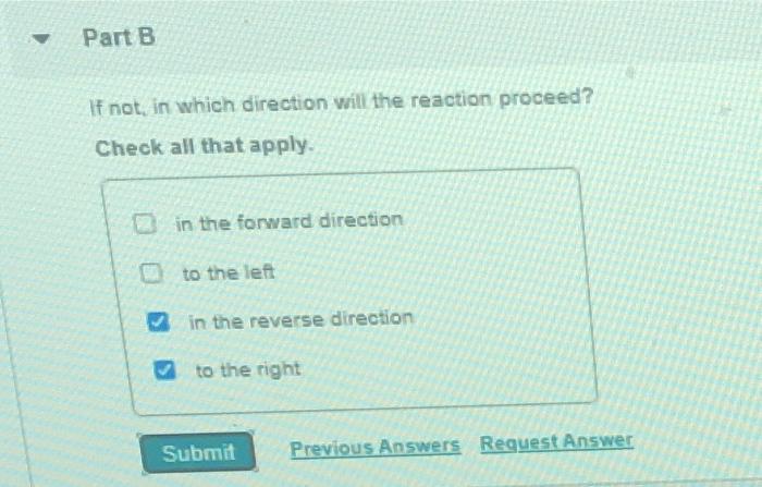 Solved Part A Consider the reaction and its equilibrium | Chegg.com
