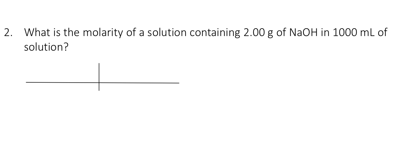 Solved What is the molarity of a solution containing 2.00g | Chegg.com