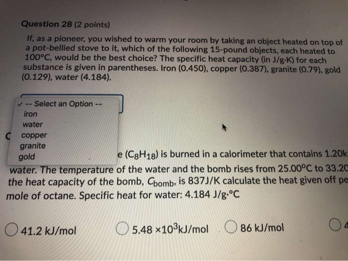 Solved Question 27 2 Points Which Of The Following Corr Chegg Com