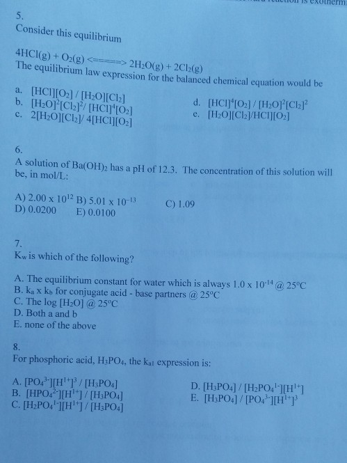 Solved 1. If the equilibrium constant, Keq, for the | Chegg.com