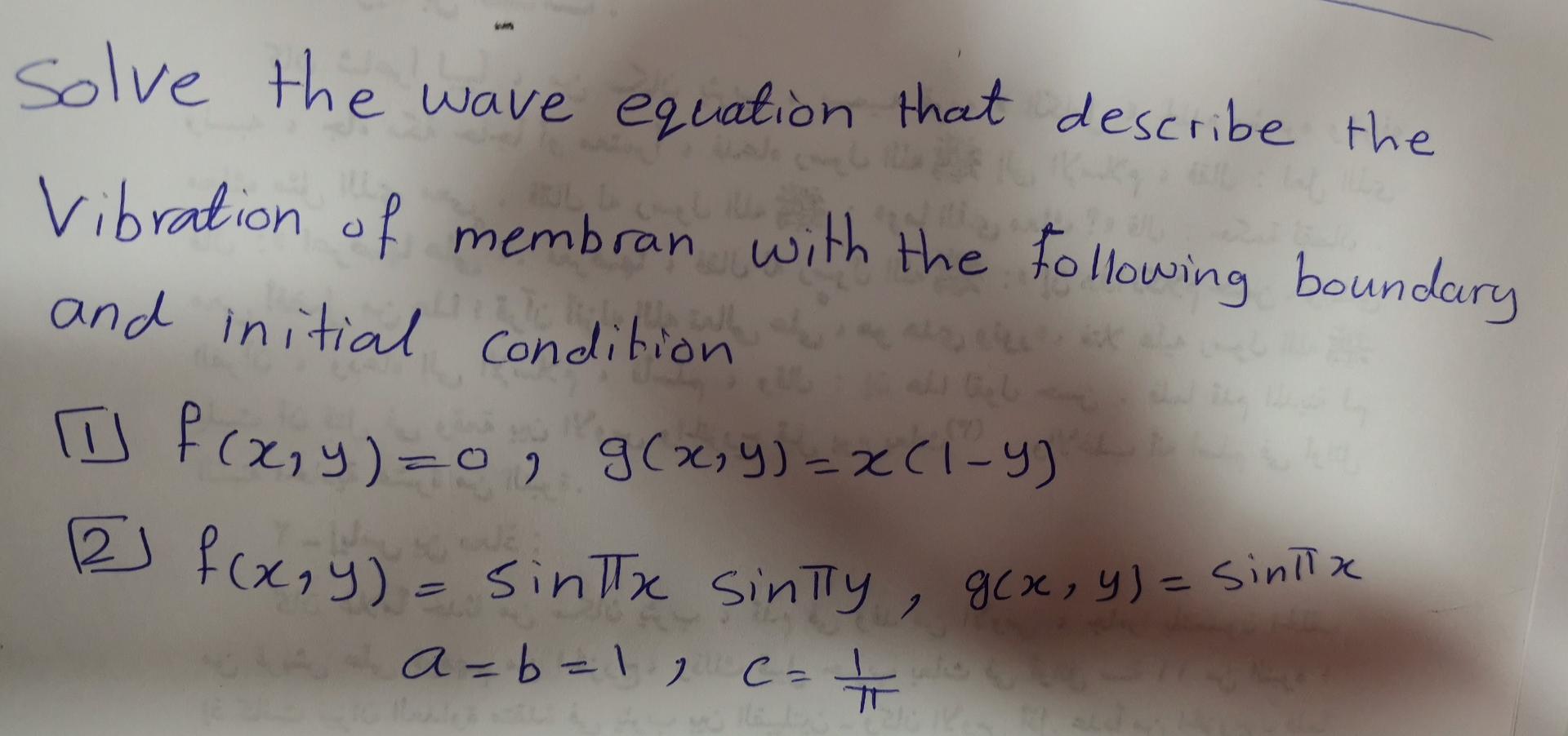 Solved solve the wave equation that describe the Vibration | Chegg.com