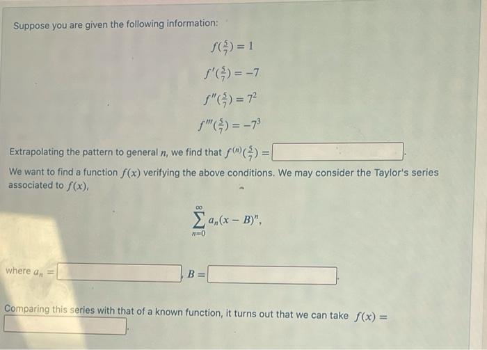 Solved Suppose You Are Given The Following Information: (3) | Chegg.com