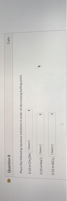 Solved Question 22 1 pts Arrange the compounds in order of | Chegg.com