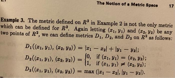 Solved EXERCISES 1. Prove that D1, D2, and D3 as defined in | Chegg.com