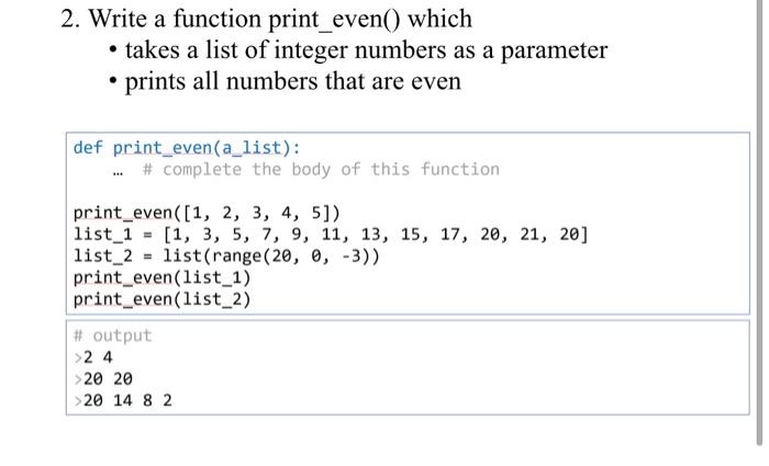 Solved Single parameter 1. Write a function print_digit() | Chegg.com