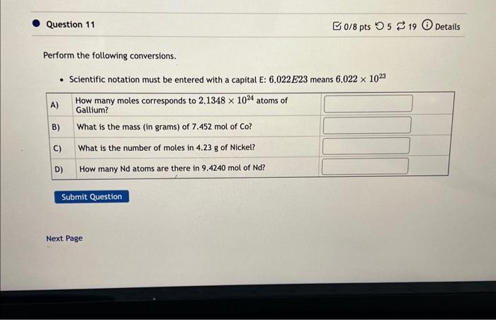 Solved Perform The Following Conversions. - Scientific | Chegg.com