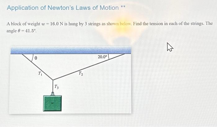 Solved Application of Newton's Laws of Motion ** A block of | Chegg.com