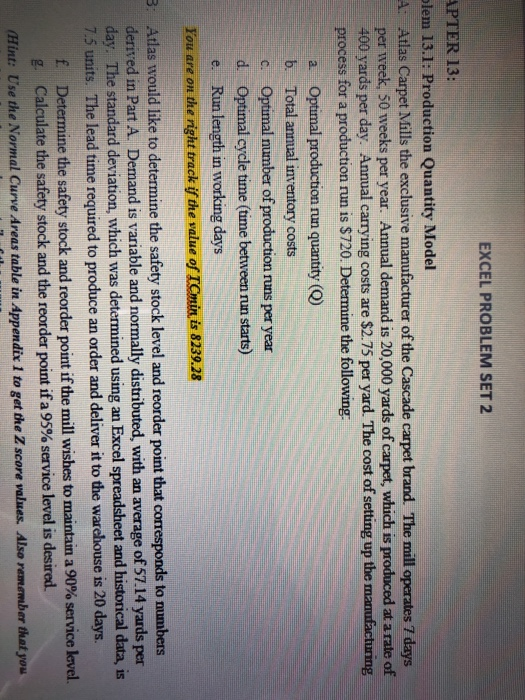 EXCEL PROBLEM SET 2 CHAPTER 13: roblem 13.1: | Chegg.com