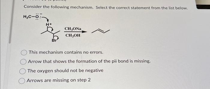 Solved Consider The Following Mechanism. Select The Correct | Chegg.com