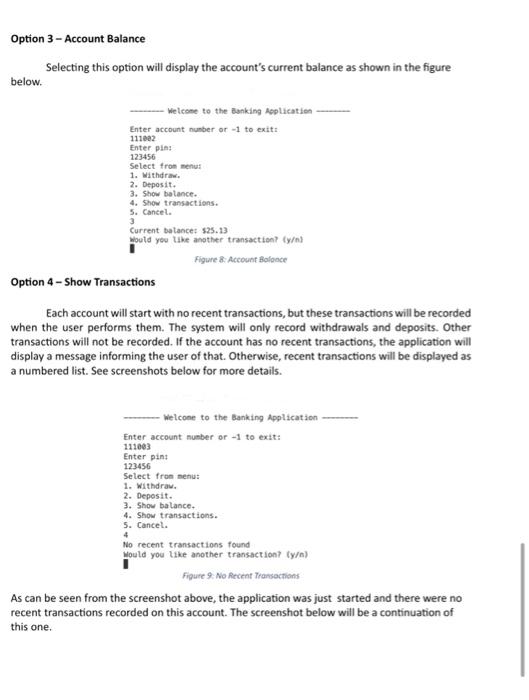 Solved For this assignment, you will create a simple banking | Chegg.com
