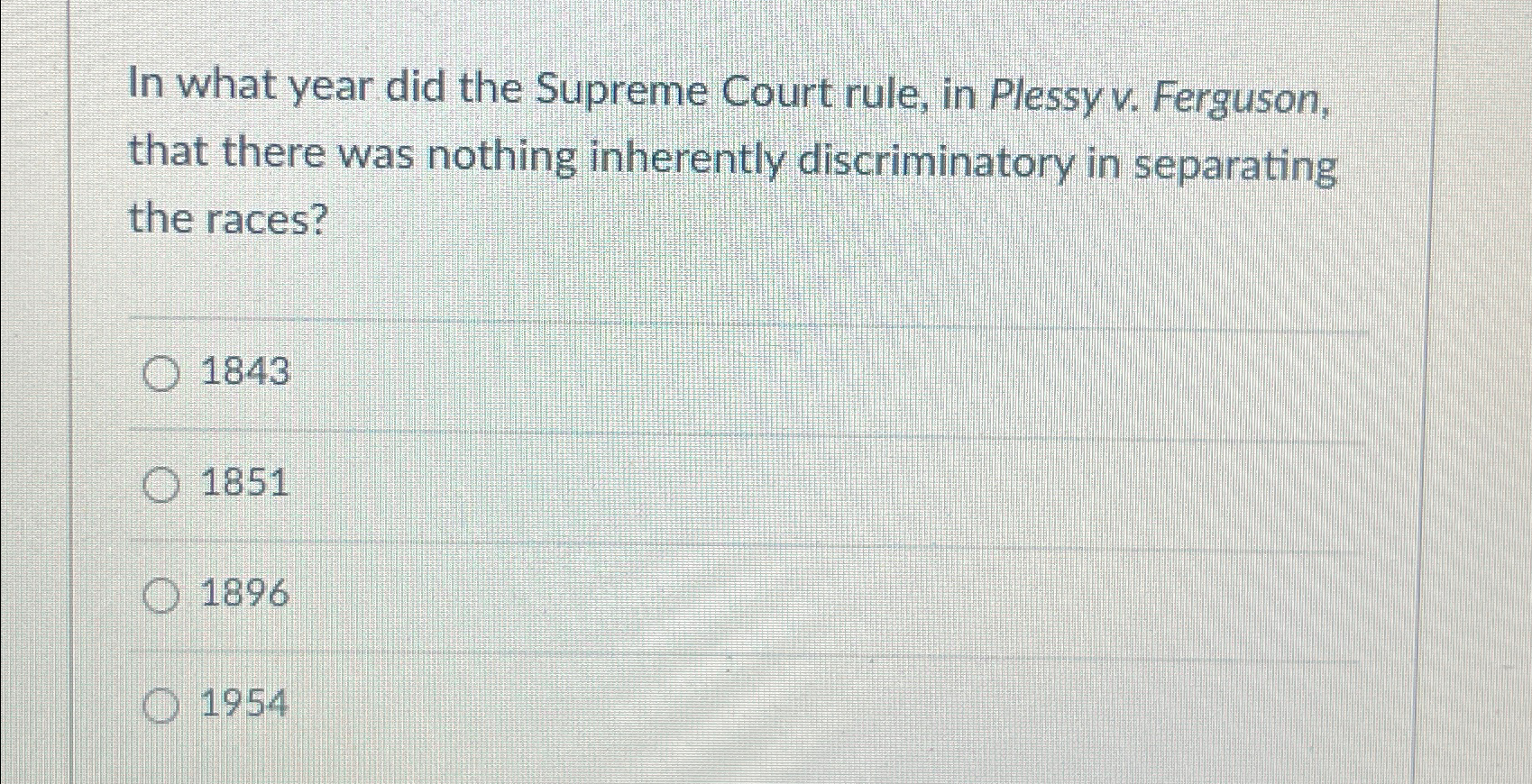 What did the court rule best sale in plessy