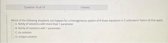 Solved Which of the following situations can happen for a | Chegg.com