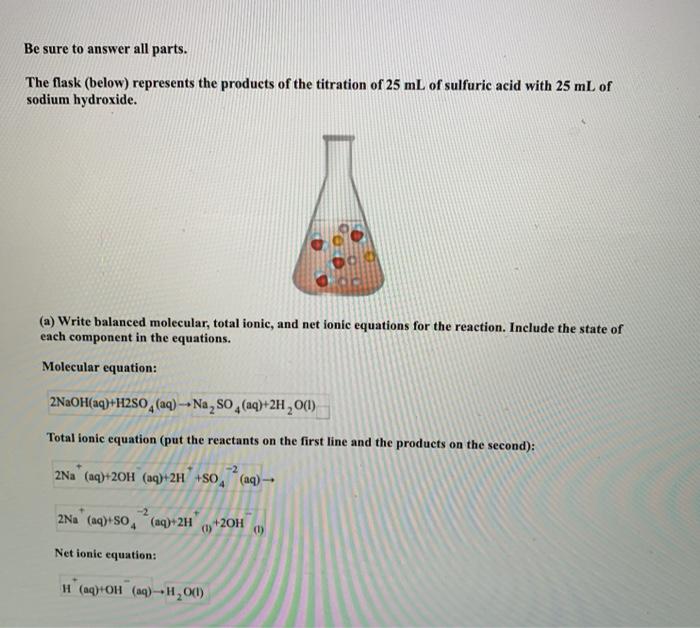 Solved Be sure to answer all parts. The flask (below)