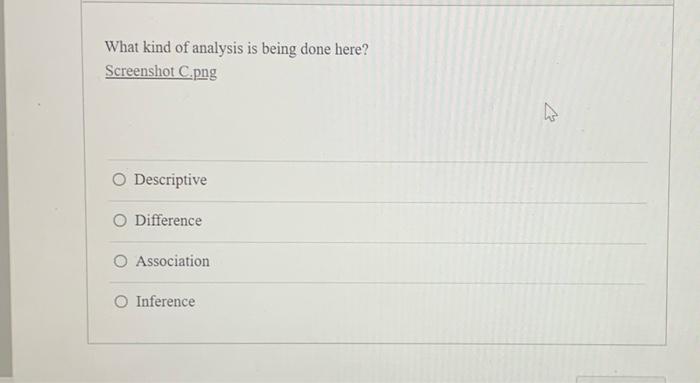 Solved What Kind Of Analysis Is Being Done Here? Screenshot | Chegg.com