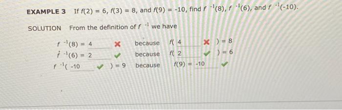 Solved EXAMPLE 3 If f(2)=6,f(3)=8, and f(9)=−10, find | Chegg.com