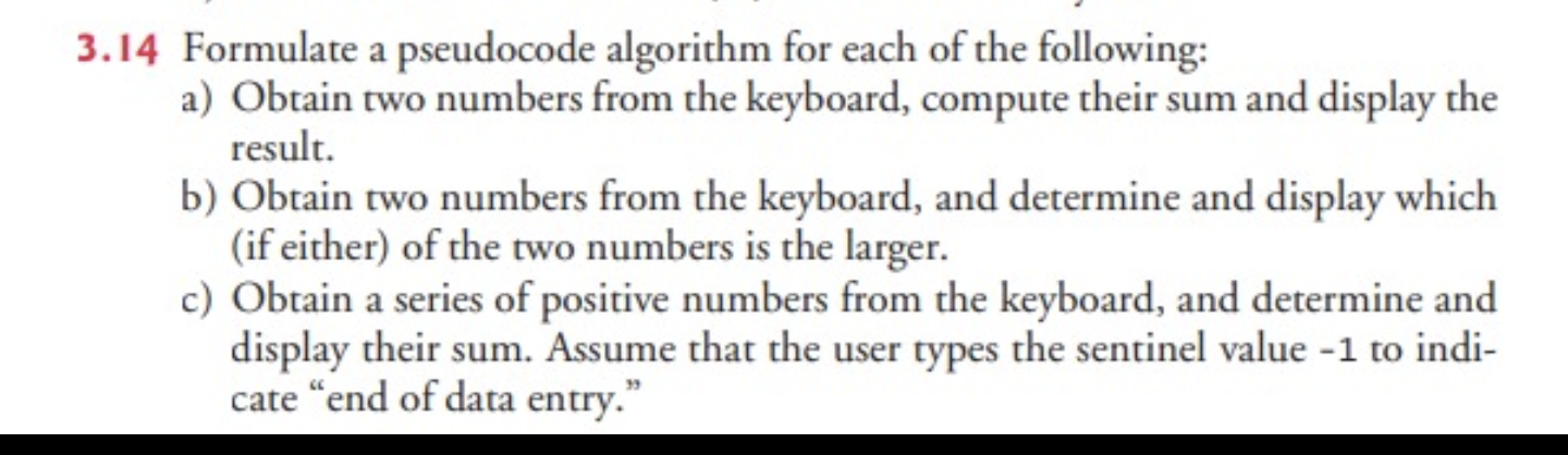 Solved n C++)3.14 Formulate a pseudocode algorithm for each | Chegg.com