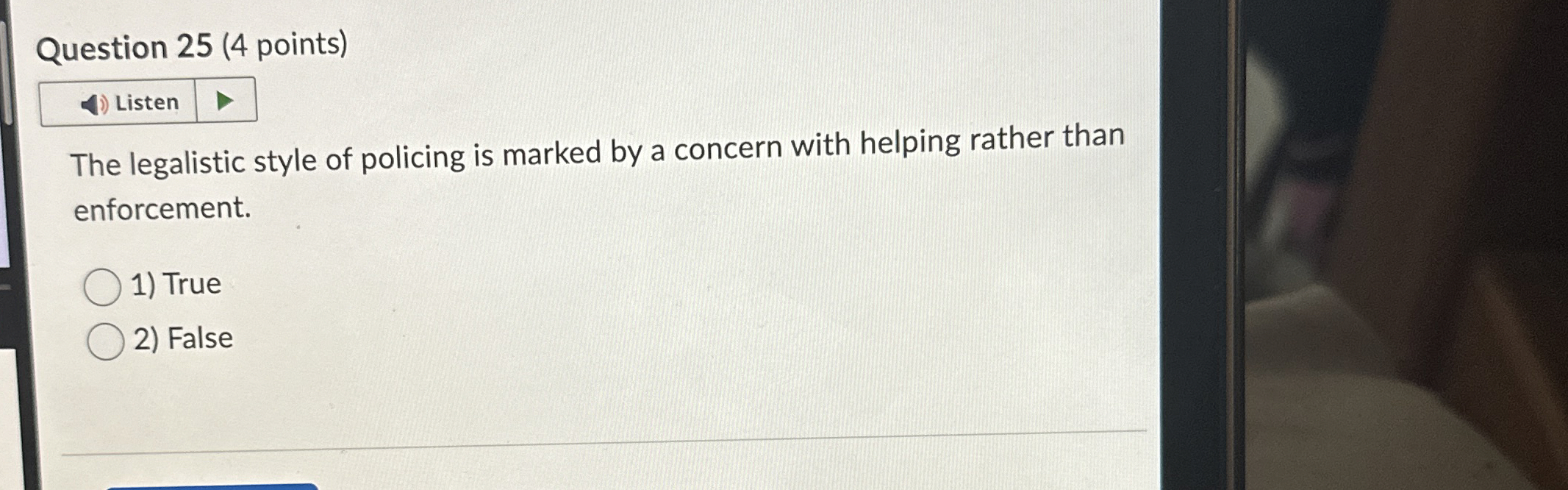 Solved Question 25 (4 ﻿points)The legalistic style of | Chegg.com