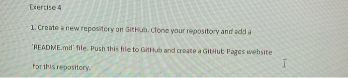 Solved Exercise 4 1. Create a new repository on GitHub. | Chegg.com