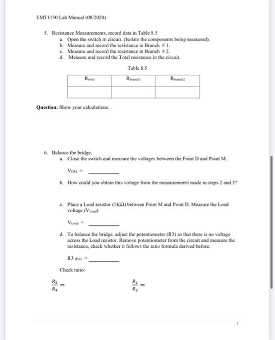 1 of 6 mb Manual (08/2020) EMT1150 Lab Experiment | Chegg.com