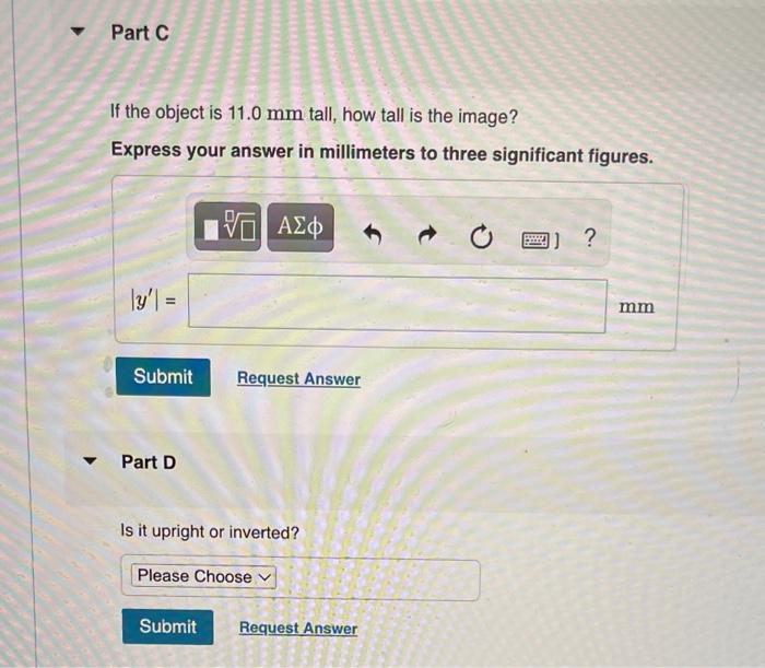 Solved When an object is 15.5 cm from a lens, an image is | Chegg.com