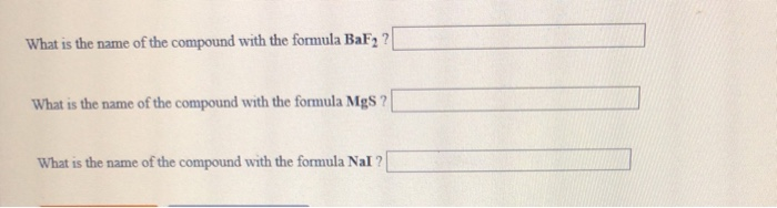 Solved What Is The Formula Of The Ionic Compound Expected