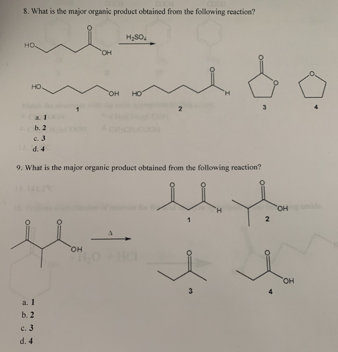 Solved What Is The Major Organic Product Obtained From Chegg Com