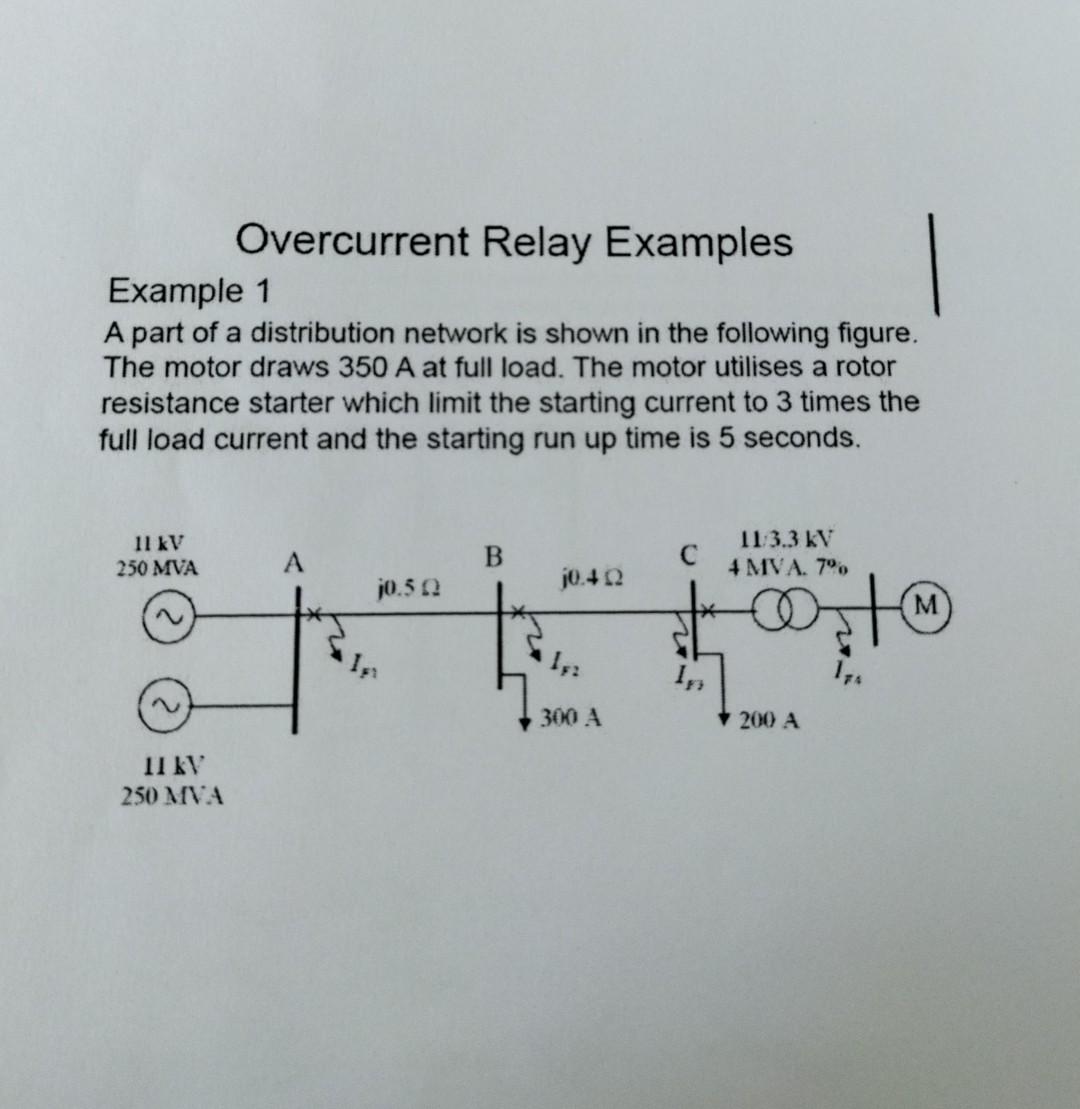 Solved Overcurrent Relay Examples Example 1 A Part Of A | Chegg.com