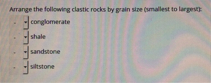 Solved What Is The Primary Control For Grain Size In A Cl Chegg Com