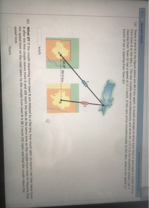 Solved Question Details (a) Towns A And B In The Figure | Chegg.com