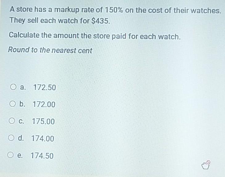 solved-a-store-has-a-markup-rate-of-150-on-the-cost-of-chegg