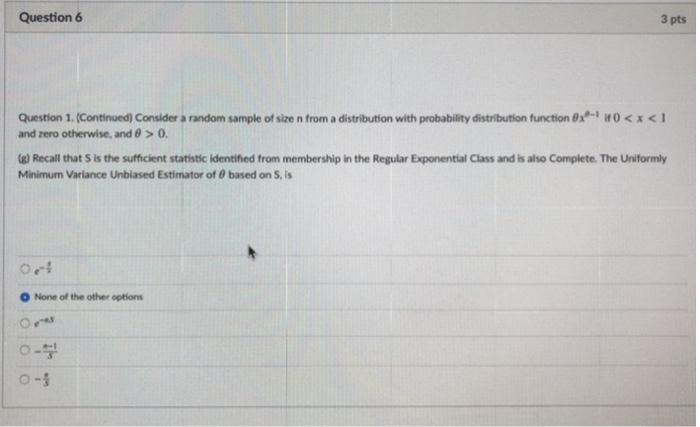 Solved Question 1. (Continued) Consider a random sample of | Chegg.com