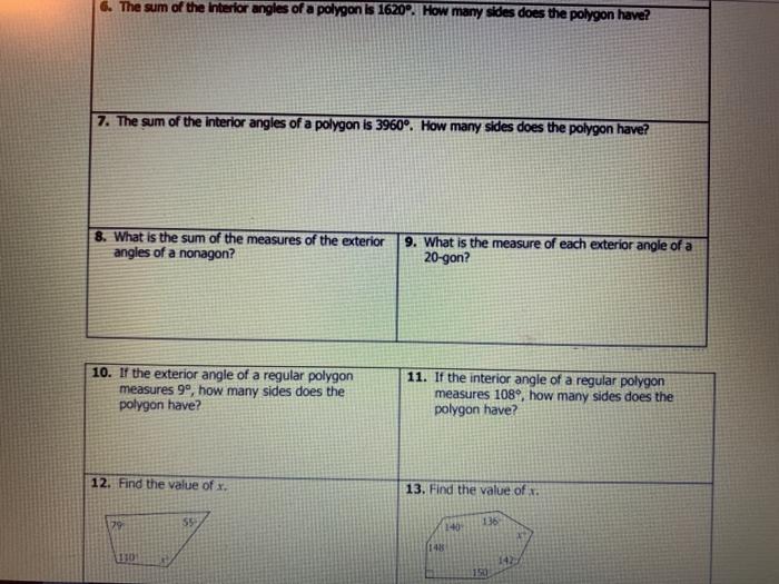 sum of interior angles of 12 sided polygon