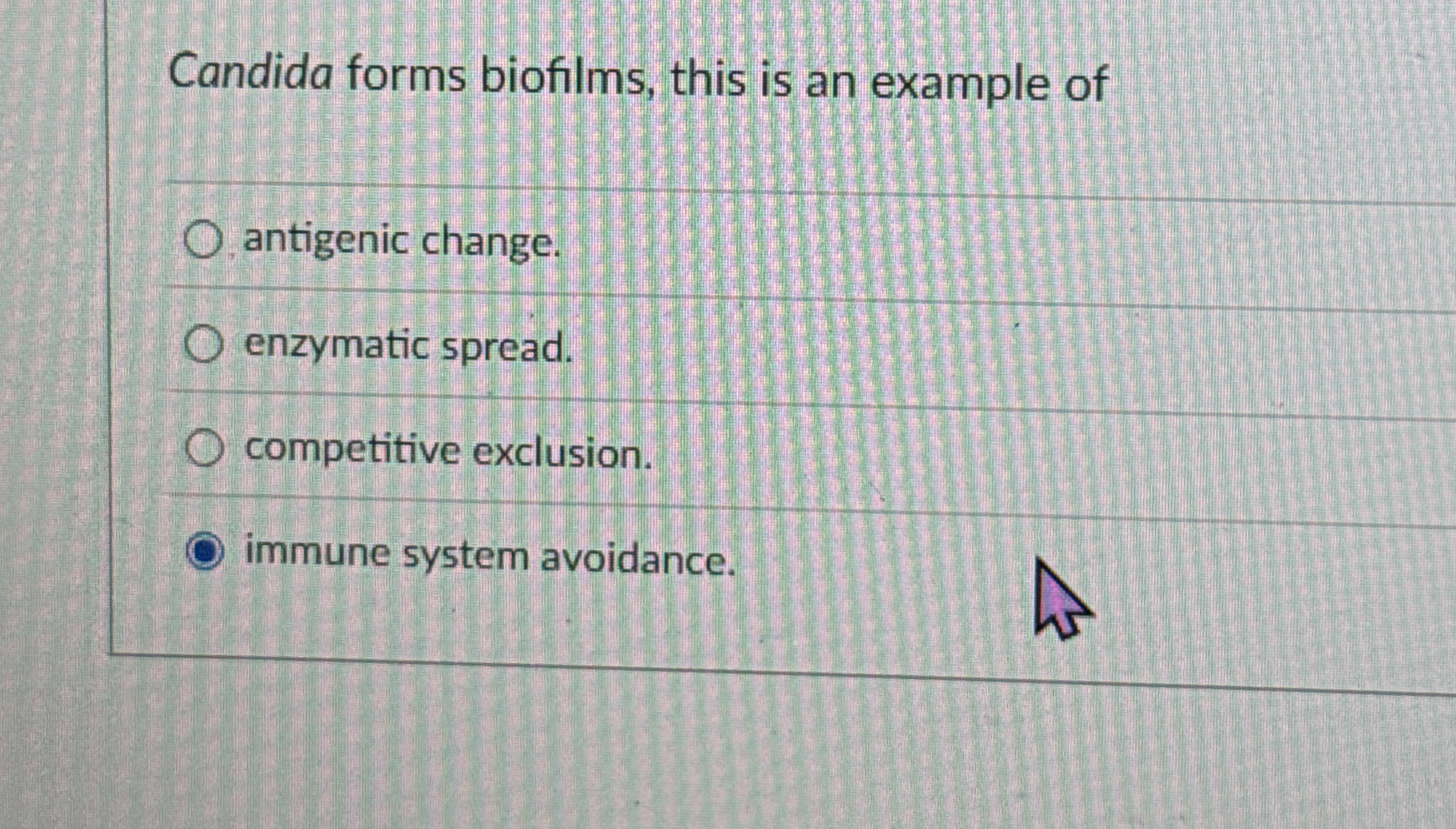 Solved Candida forms biofilms, this is an example