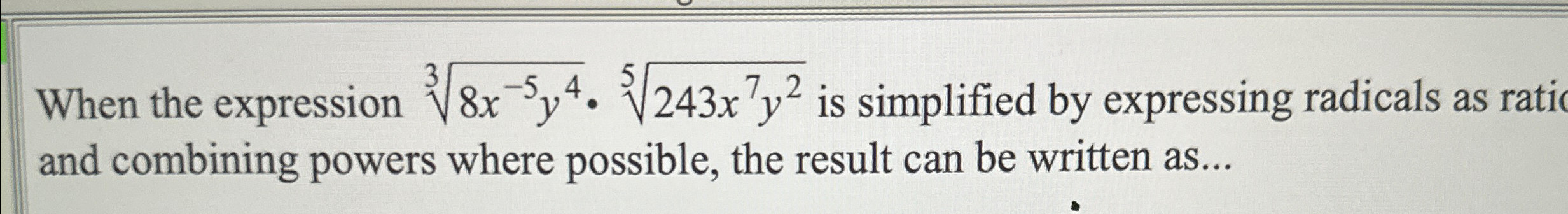 3 root 75 5 root 48 √ 243