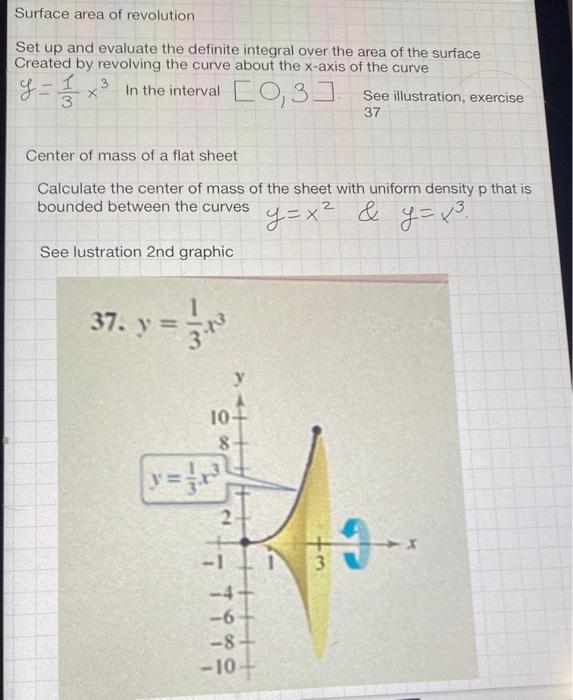 Solved Surface Area Of Revolution Set Up And Evaluate The | Chegg.com