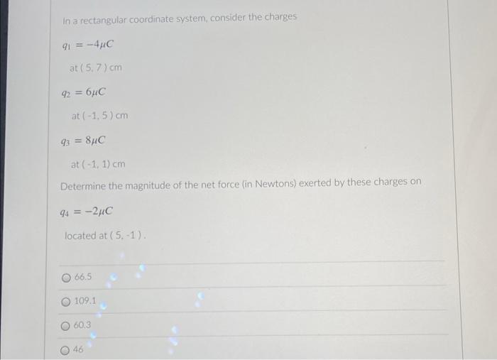 Solved In a rectangular coordinate system, consider the | Chegg.com