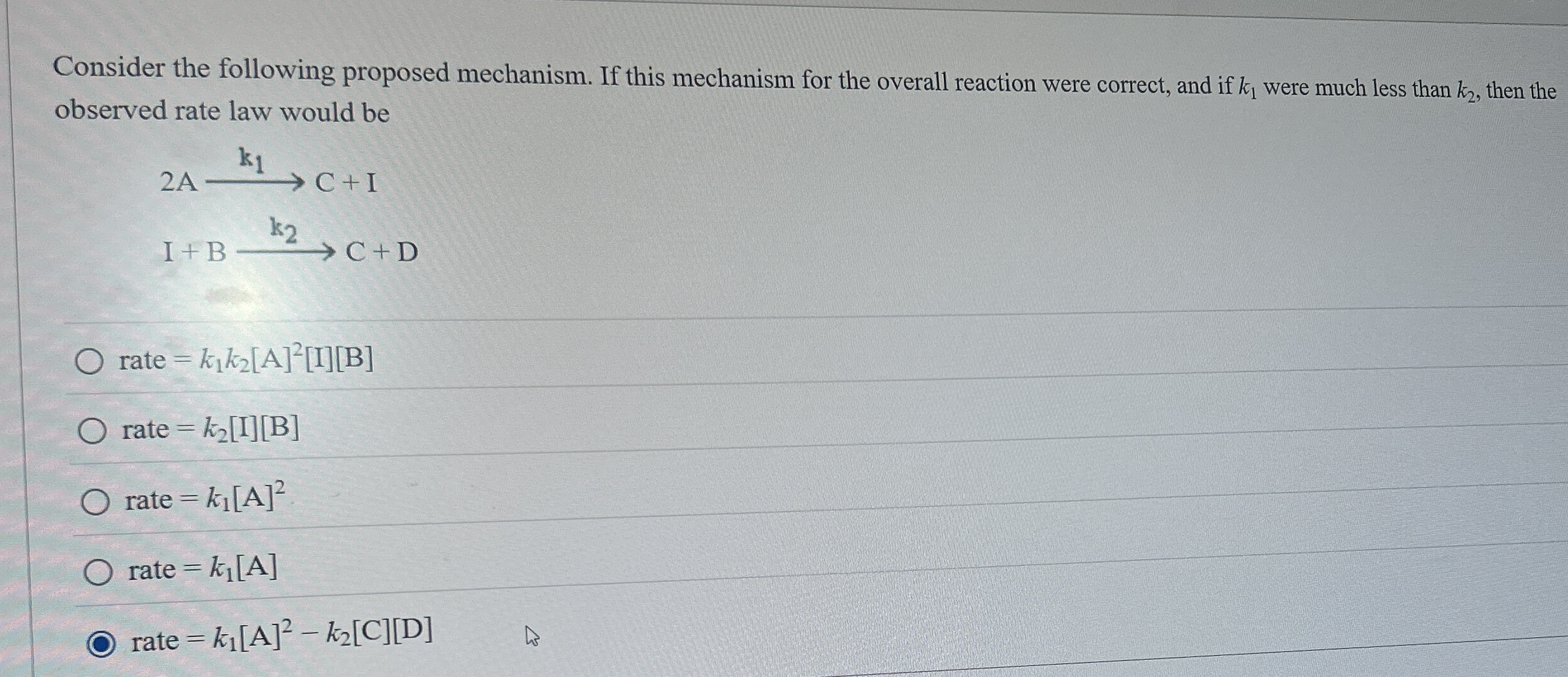 Solved Consider The Following Proposed Mechanism If This Chegg Com