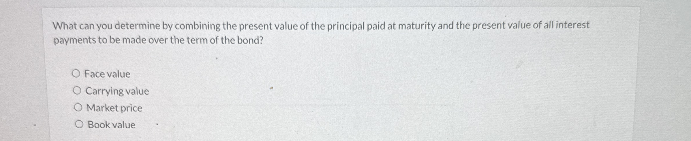 Solved What can you determine by combining the present value | Chegg.com