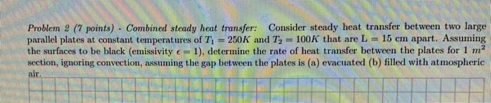 Solved Problem 2 (7 points). Combined steady heat transfer: | Chegg.com