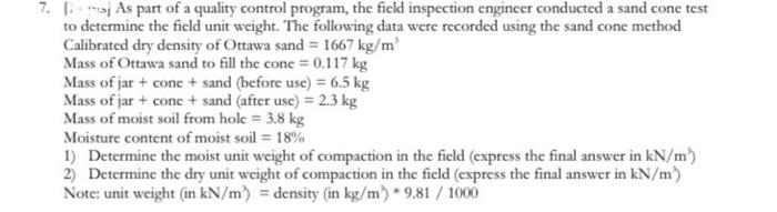 Solved 7. L. As part of a quality control program, the field | Chegg.com