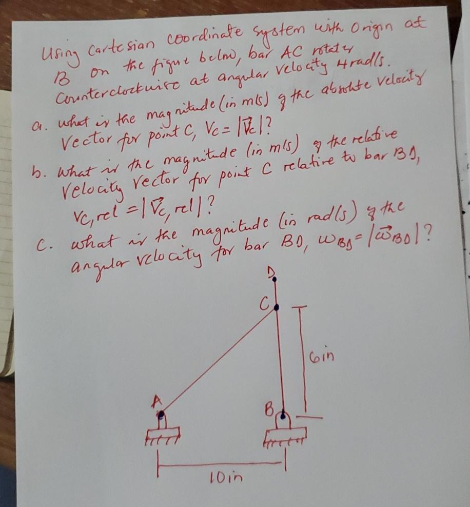 Solved Origin at B Using Cartesian coordinate system with on | Chegg.com